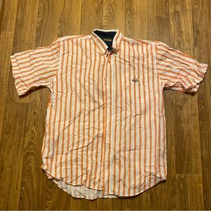 Vintage Ivy Crew Shirt Button Up Short‎ Sleeve Adult Size Large